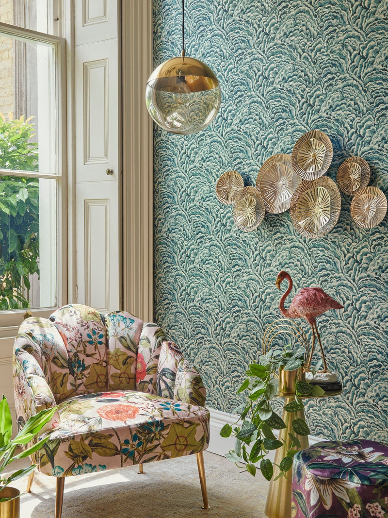 Clarke & Clarke Noir Gilver Lumino Exotica 2 Wallpaper 10m