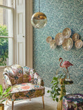 Clarke & Clarke Noir Gilver Lumino Exotica 2 Wallpaper 10m