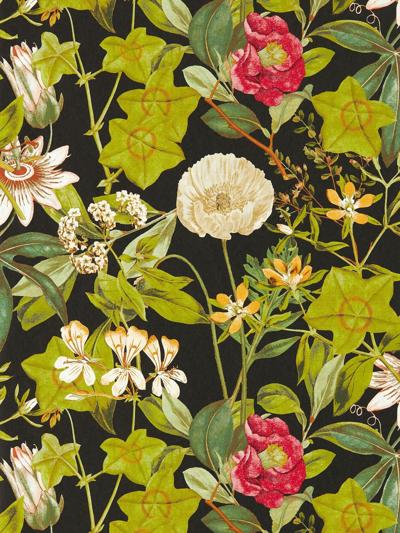 Clarke & Clarke Mulberry Gilver Passiflora Exotica Wallpaper
