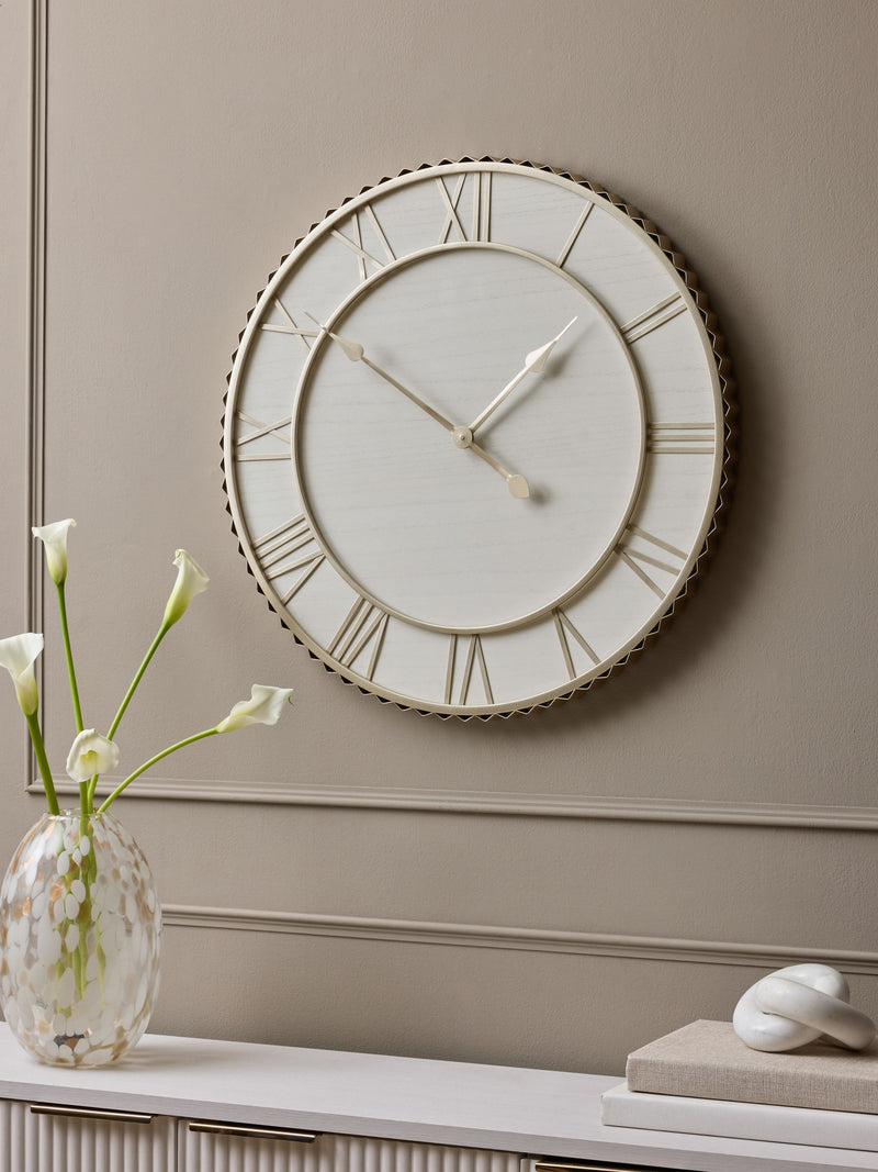 Natural Black Bronx Wooden Wall Clock 30cm