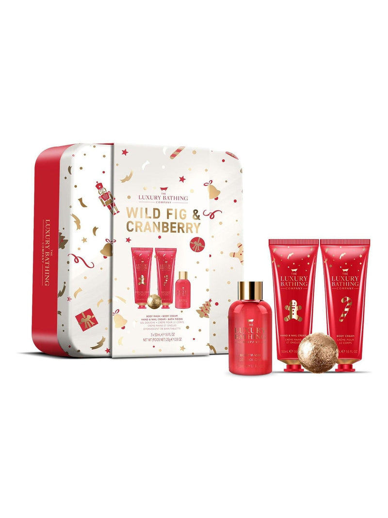 The Luxury Bathing Company Wild Fig and Cranberry bath and body gift set (British brand)