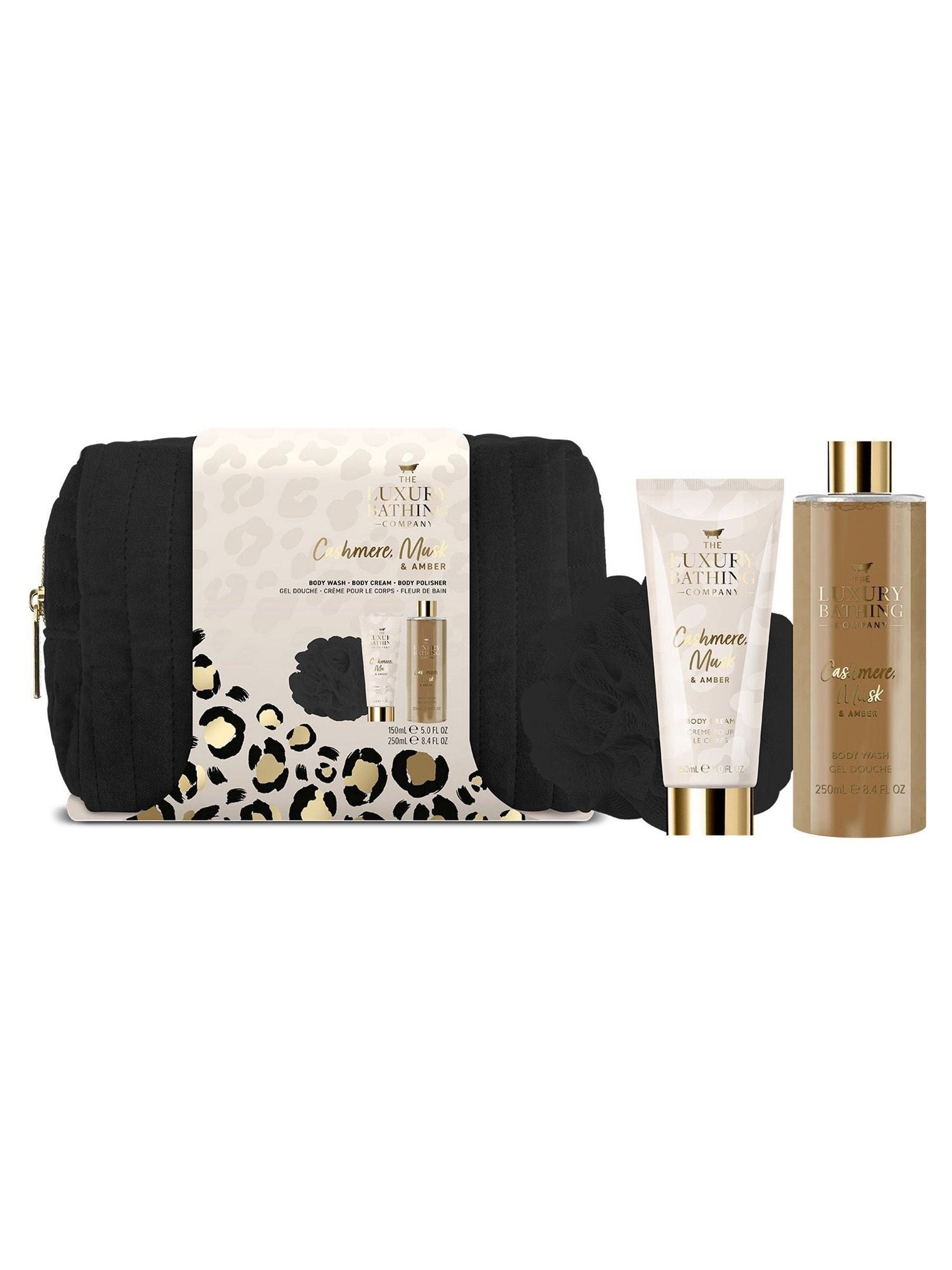 The Luxury Bathing Company Cashmere Amber and Musk Weekend Escape Gift Set