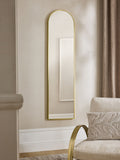Arch Full Length Wall Mirror with Gold Metal Frame - Home Décor - 171cm x 75.5cm