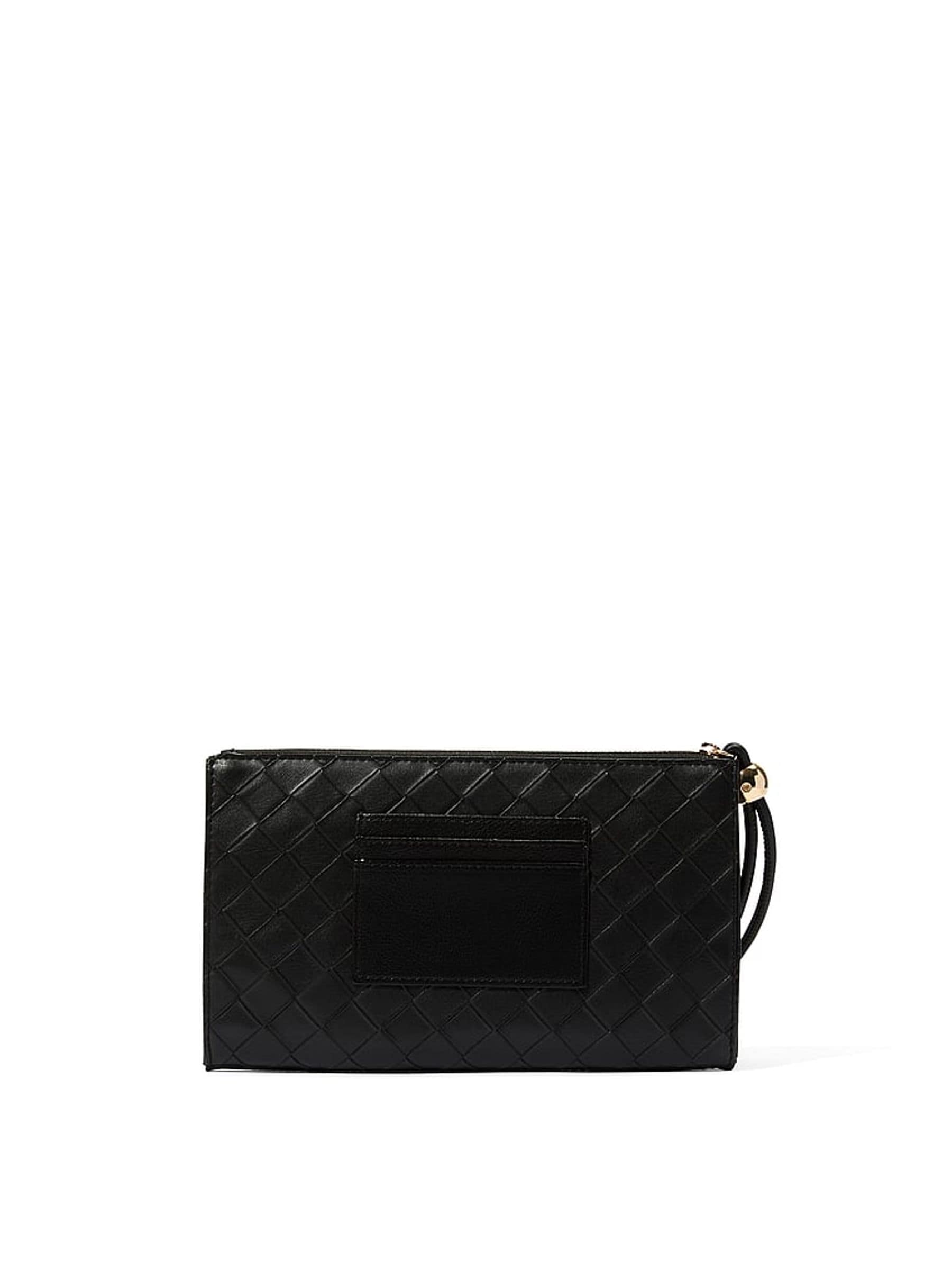 Victoria's Secret black faux leather clutch bag, UK version