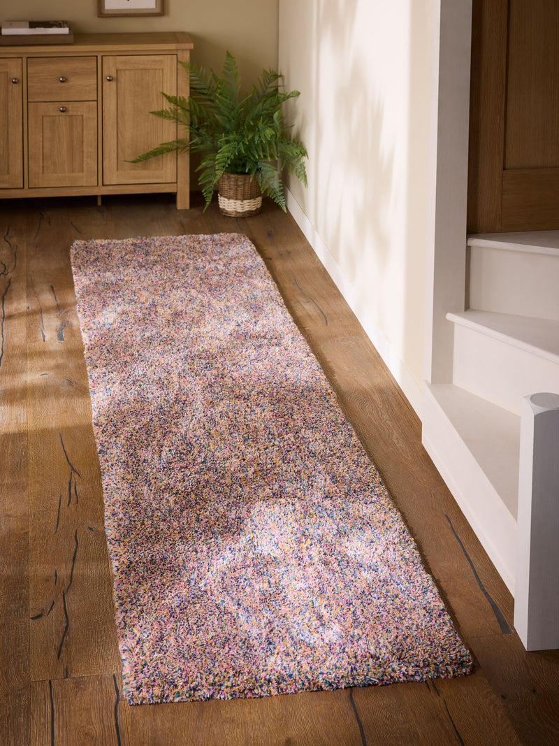 Multicoloured speckle runner rug, UK version