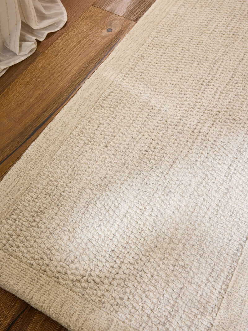 Light Natural Collection wool runner, handwoven Florence design (British brand)