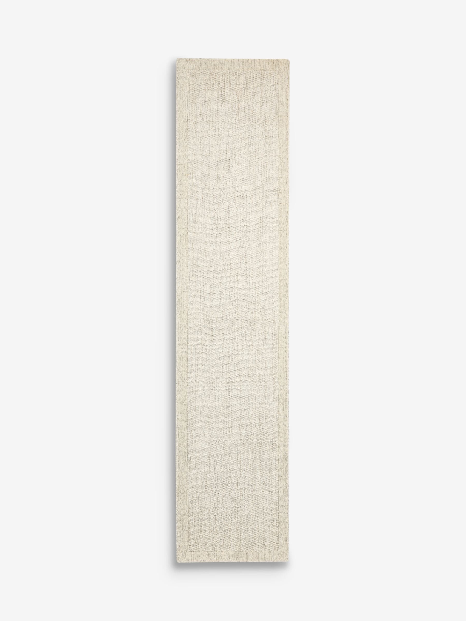 Light Natural Collection wool runner, handwoven Florence design (British brand)