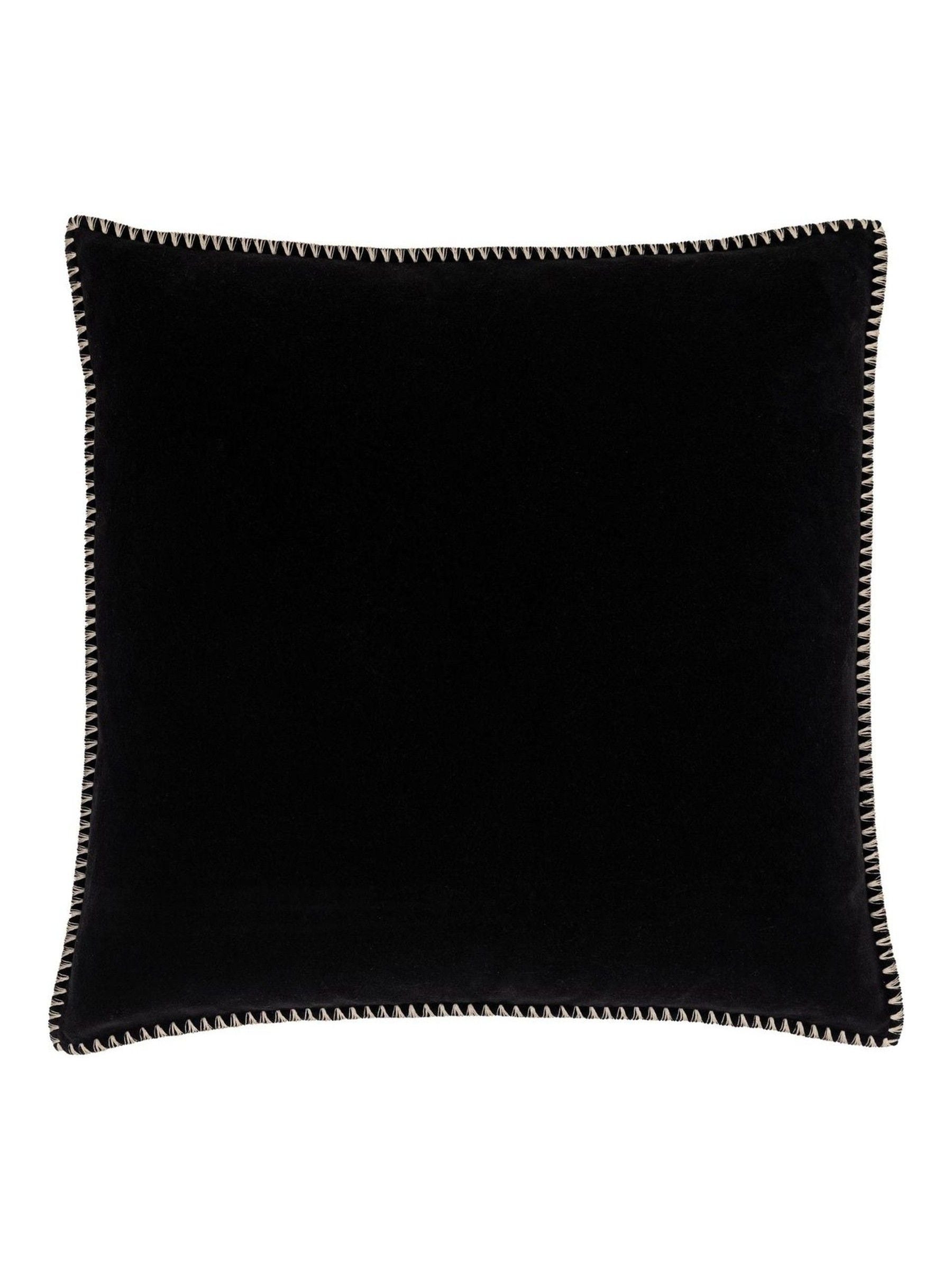 Gallery Home black velvet cushion 50cm, imported from the UK