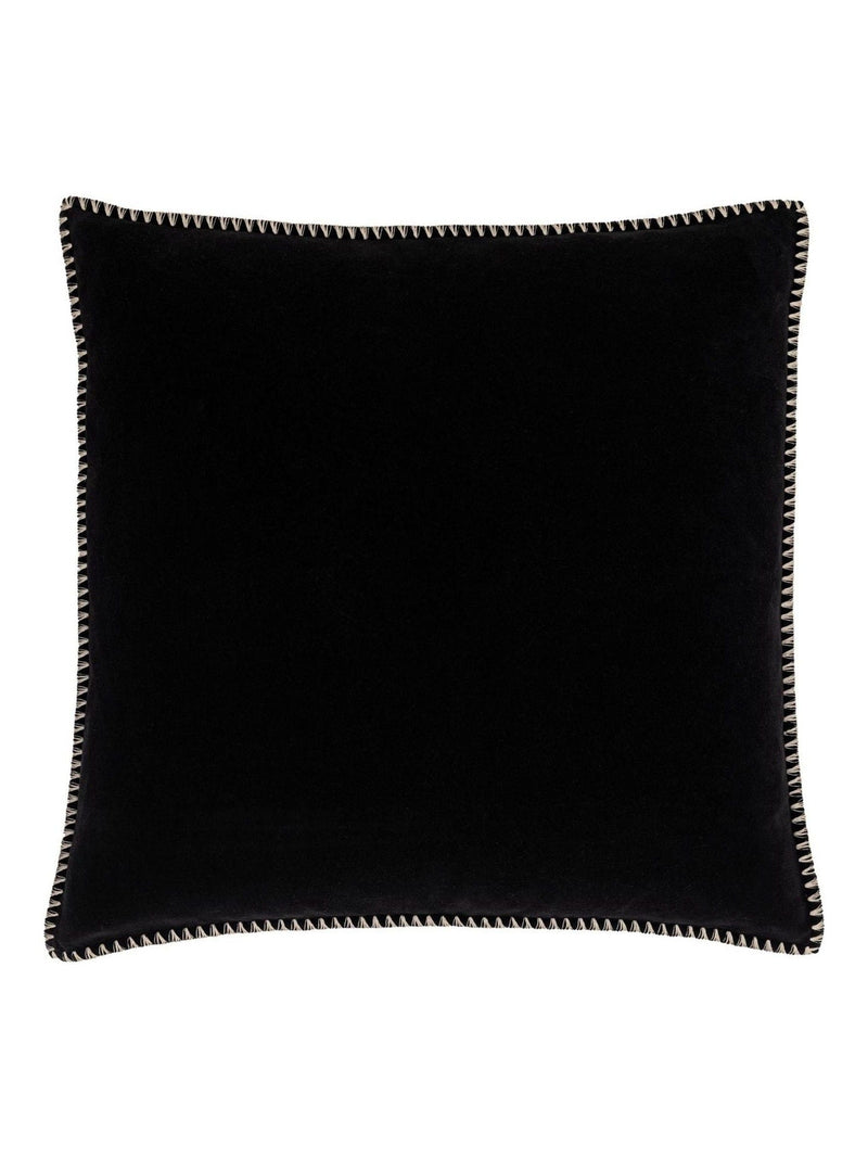 Gallery Home black velvet cushion 50cm, imported from the UK