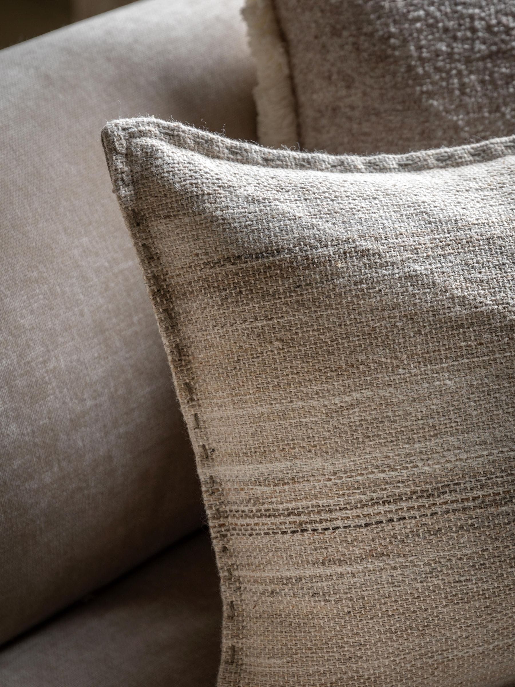 Gallery Home grey stitched cushion 40x60cm (British brand)