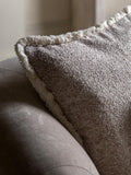 Gallery Home grey textured fringe cushion 50x50cm - British product