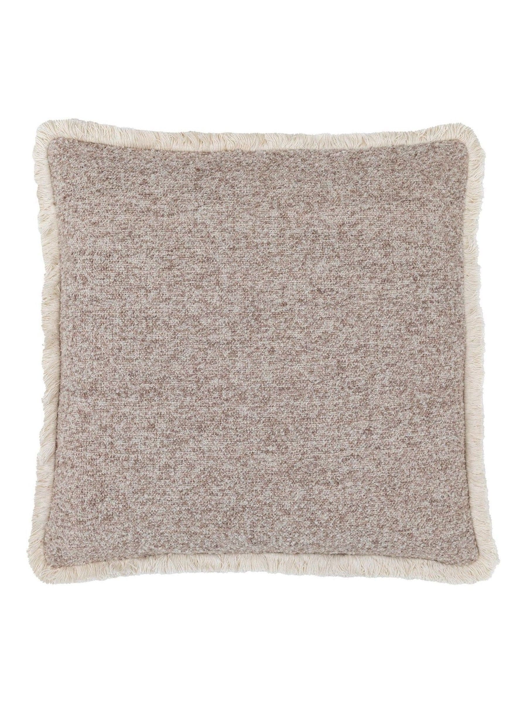 Gallery Home grey textured fringe cushion 50x50cm - British product