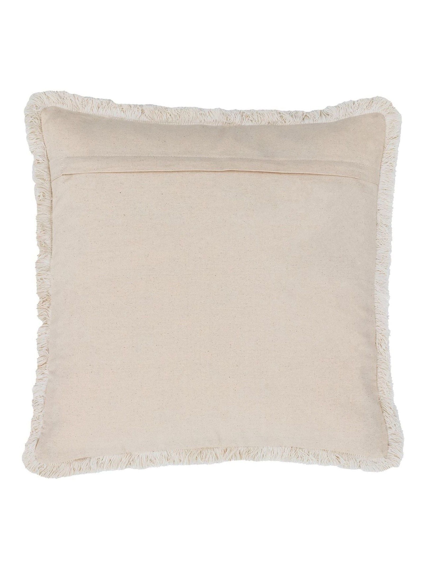Gallery Home grey textured fringe cushion 50x50cm - British product