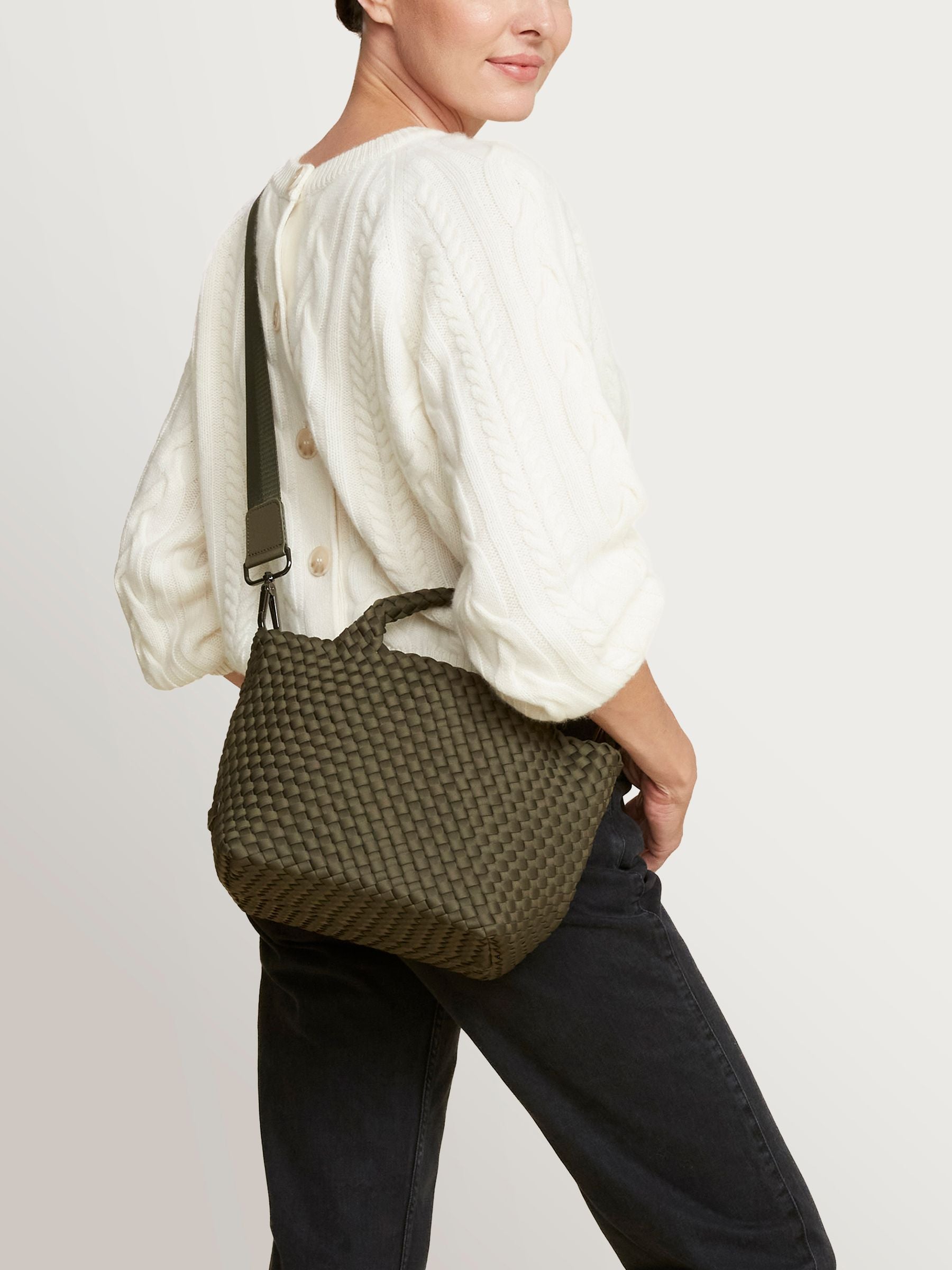 NAGHEDI Green Small ST Barths Tote Bag