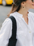 NAGHEDI black medium hobo bag (British brand)