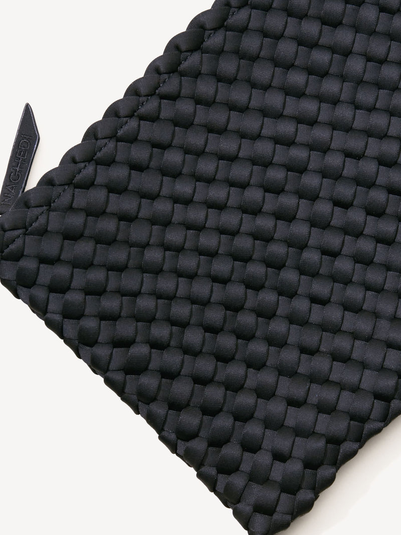 NAGHEDI black medium hobo bag (British brand)