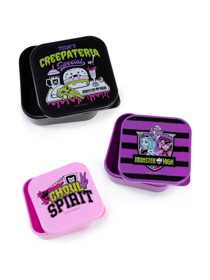 Monster High purple multicoloured snack pot set 3-piece (British brand)
