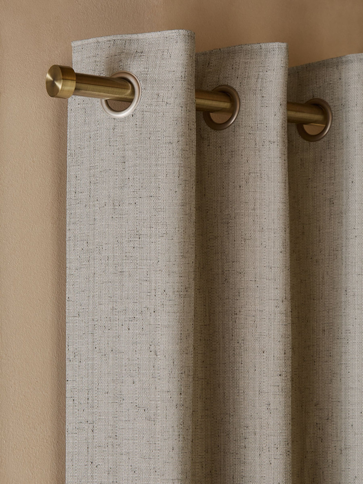 Curtains light natural slub blackout thermal - British product