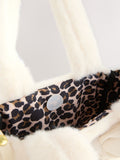 Cream fur bucket bag polyester accessory (British brand)