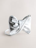 Children's silver sparkle bow bag, 100% PU (British brand)