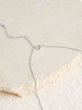 Silver Tone Sterling Bow Charm Necklace, UK version