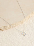 Silver Tone Sterling Bow Charm Necklace, UK version