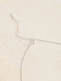 Silver tone sterling heart charm necklace (British brand)