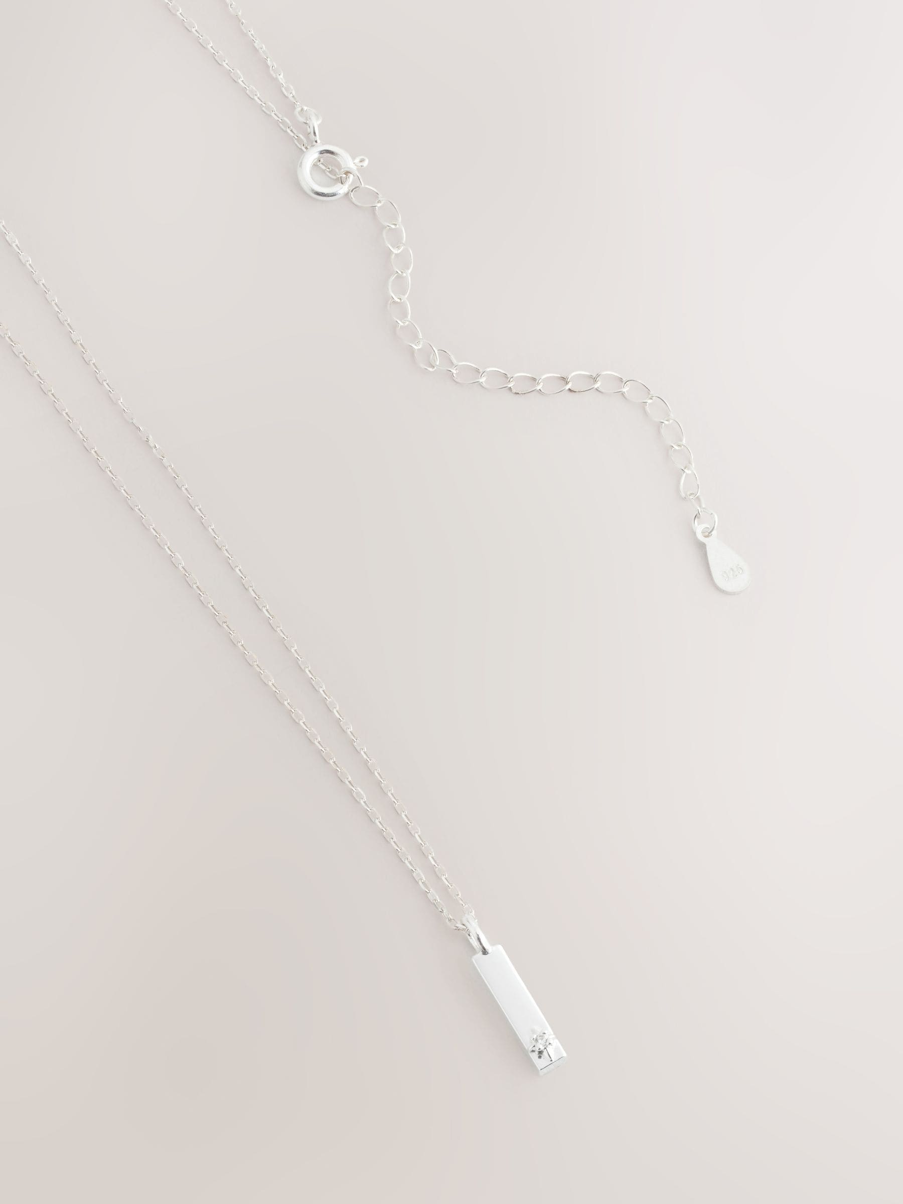 Sterling Initial Necklace Silver Tone - British product