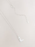 Sterling Initial Necklace Silver Tone - British product