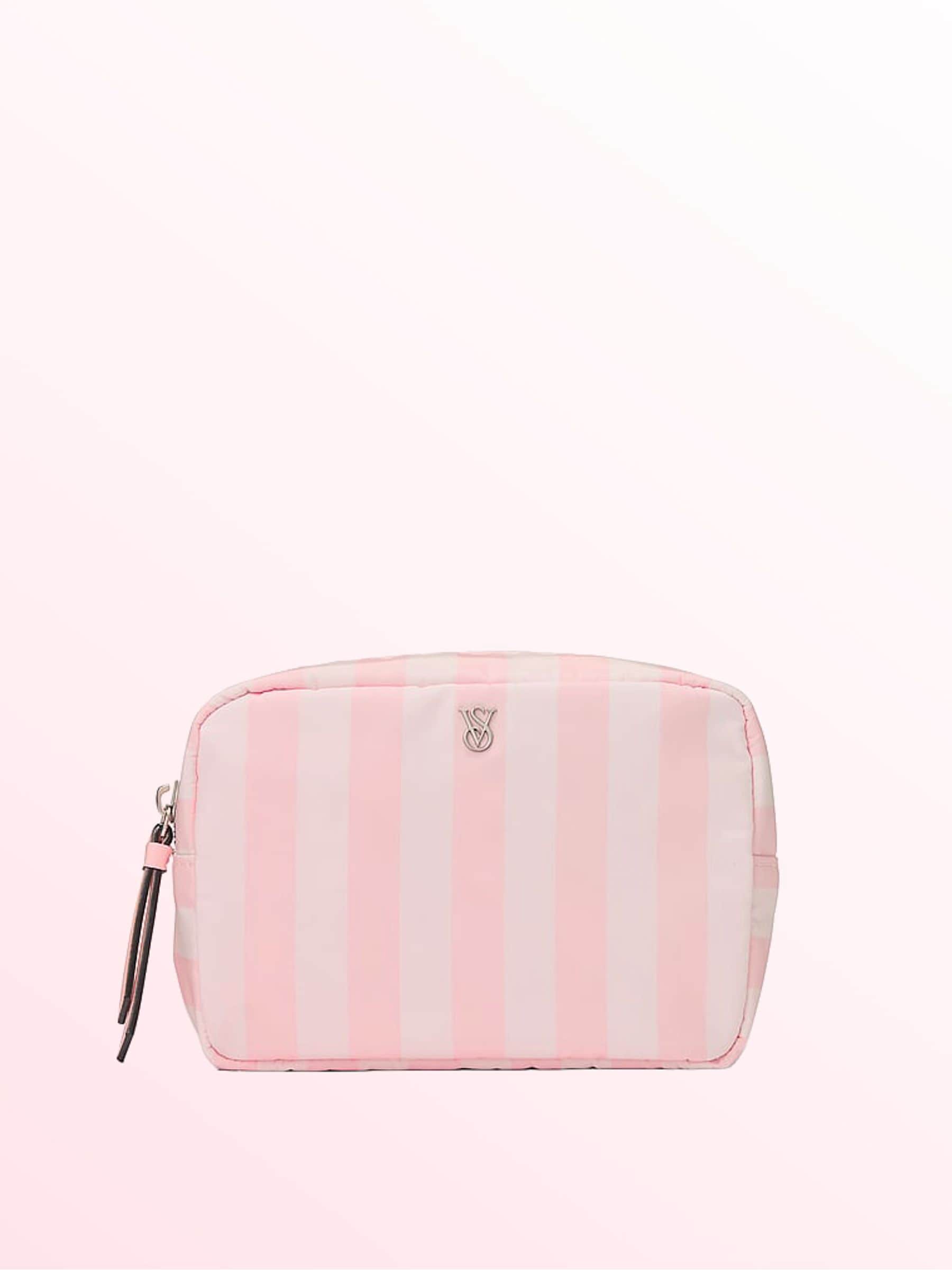 Victoria's Secret makeup pouch Heritage Stripe Pink - British product