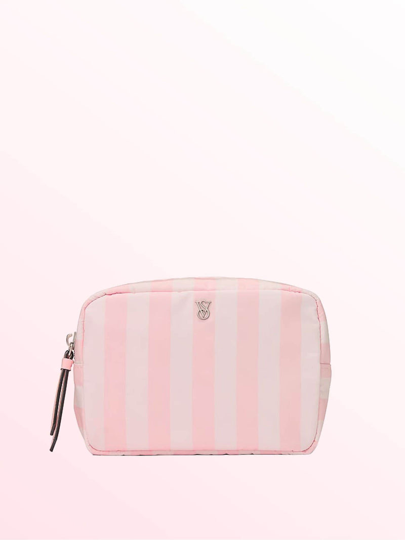 Victoria's Secret makeup pouch Heritage Stripe Pink - British product