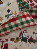 Furn Christmas Jolly Santa reversible duvet cover and pillowcase set - British product