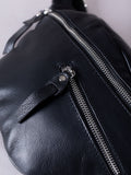 Lakeland Leather Black Tarn sling bag, imported from the UK