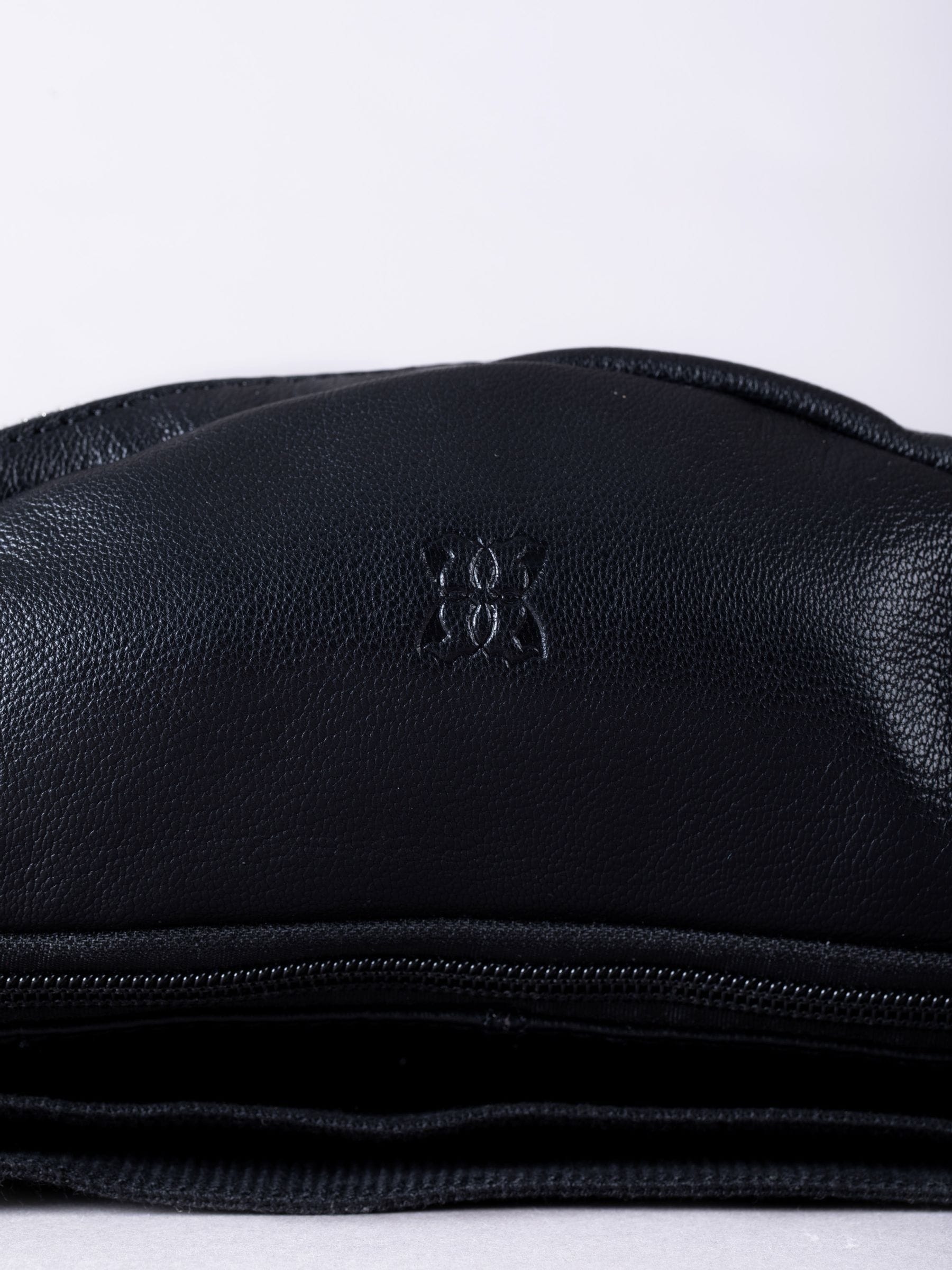 Lakeland Leather Black Tarn sling bag, imported from the UK