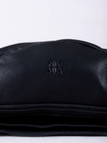 Lakeland Leather Black Tarn sling bag, imported from the UK