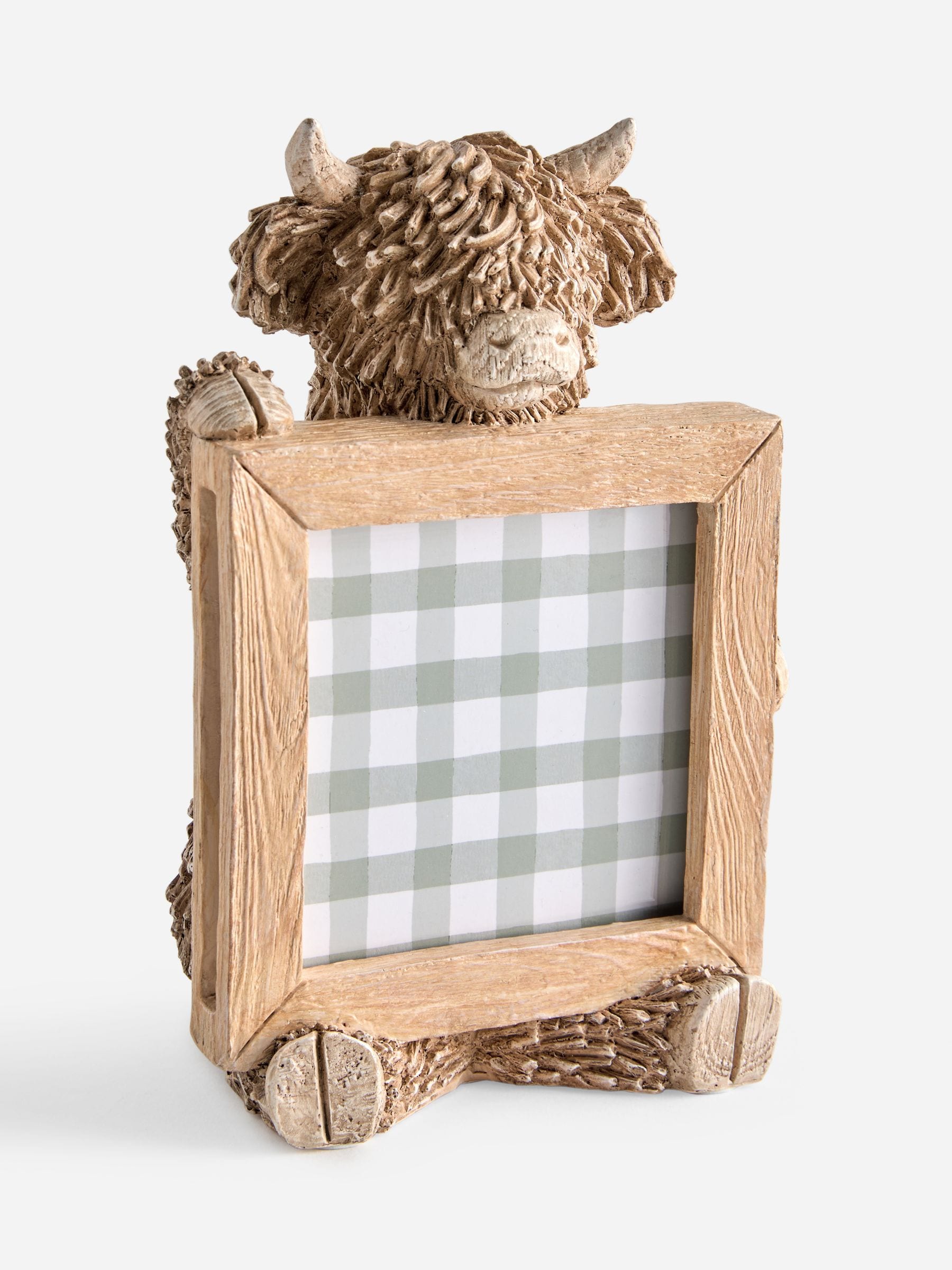 Hamish Highland Cow photo frame, UK version