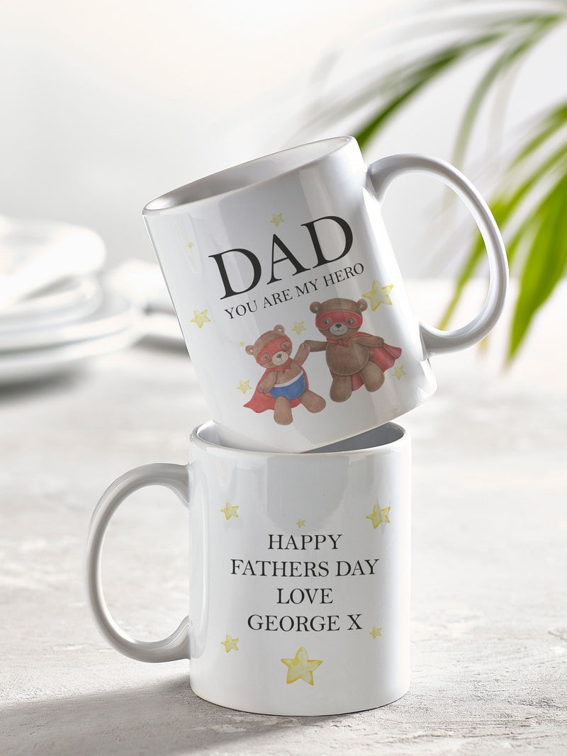 Loveabode personalised You're My Hero mug set 11oz (British brand)