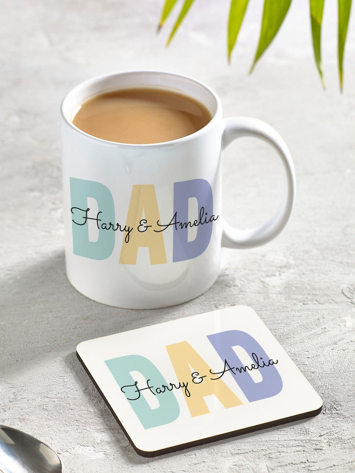 Personalised DAD Mug and Coaster Set by Loveabode
