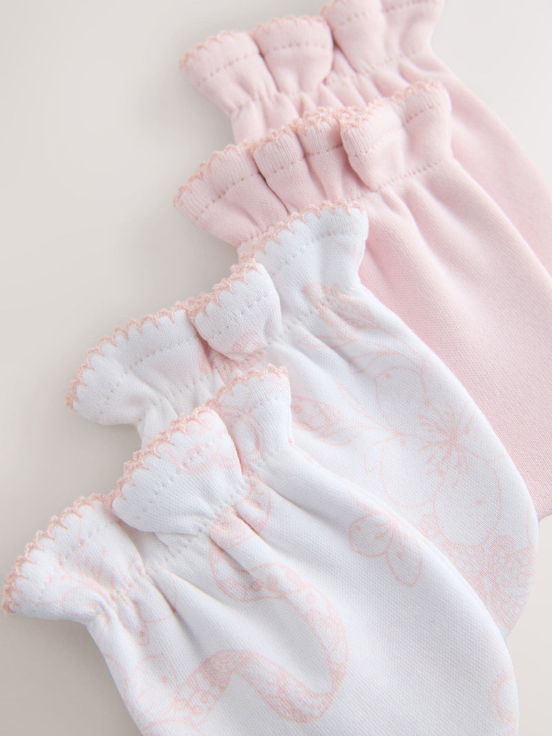 Baker by Ted Baker pink and white mittens 2 pack (British brand)