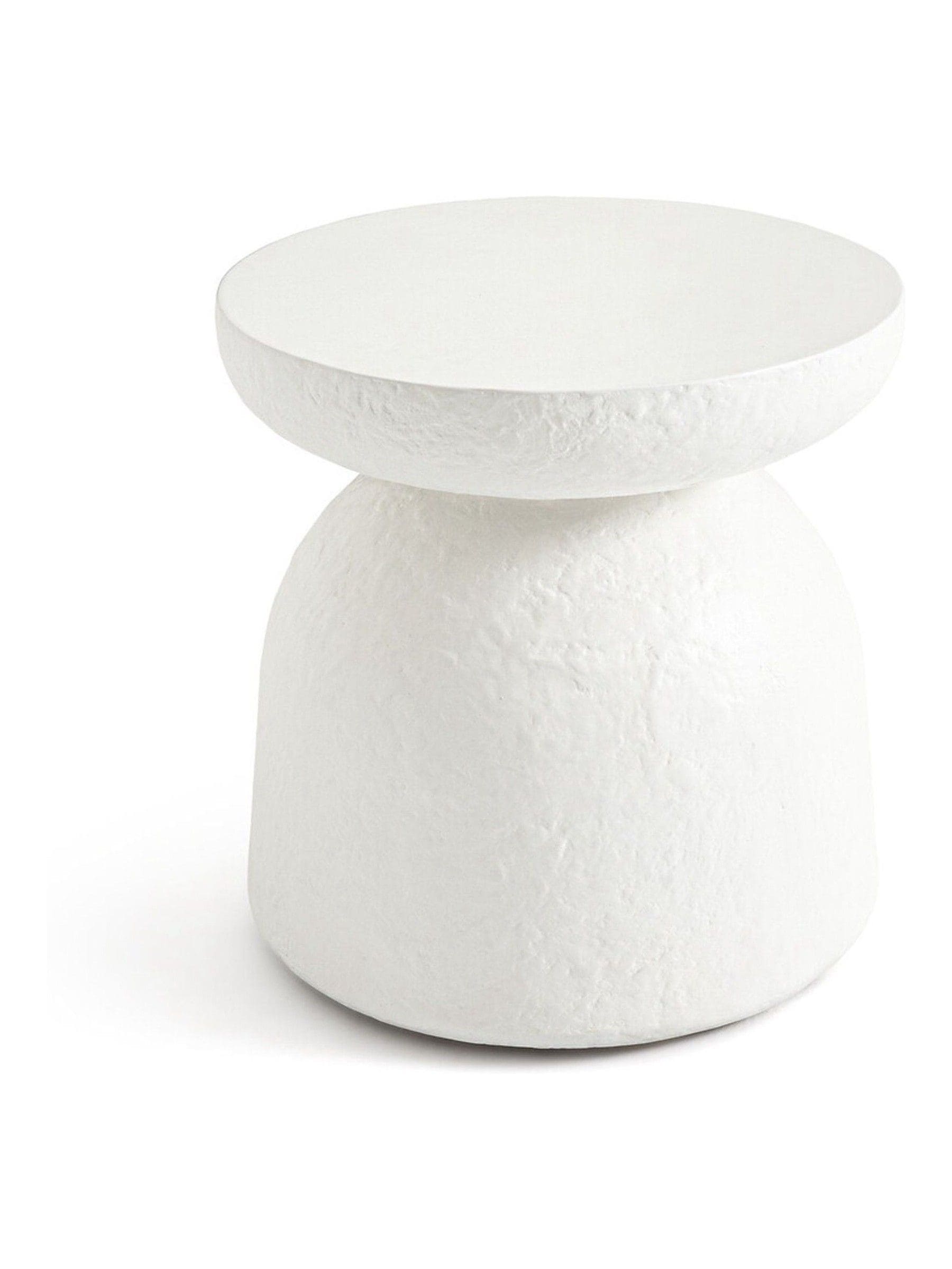 La Redoute Intérieurs Ecru Muimui polyresin garden end table 40cm, imported from the UK