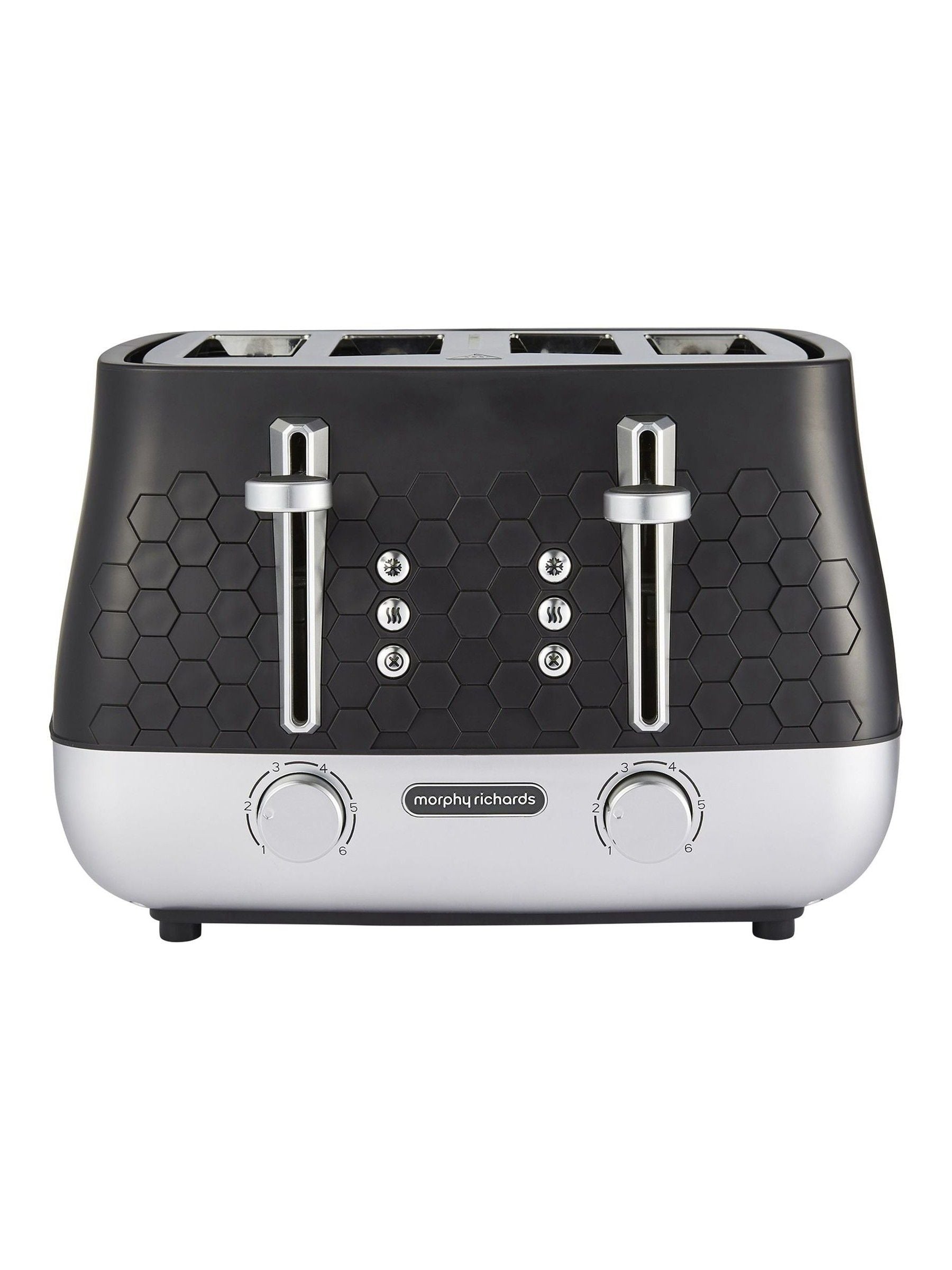 Morphy Richards Black Cassini 4-slice toaster, imported from the UK