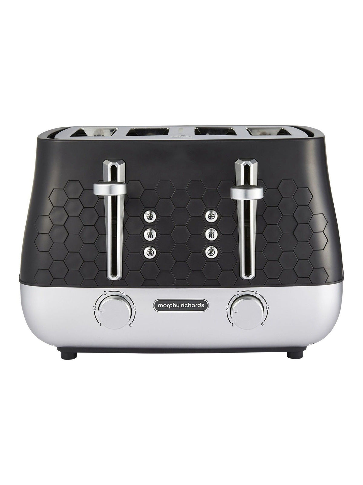 Morphy Richards Black Cassini 4-slice toaster, imported from the UK