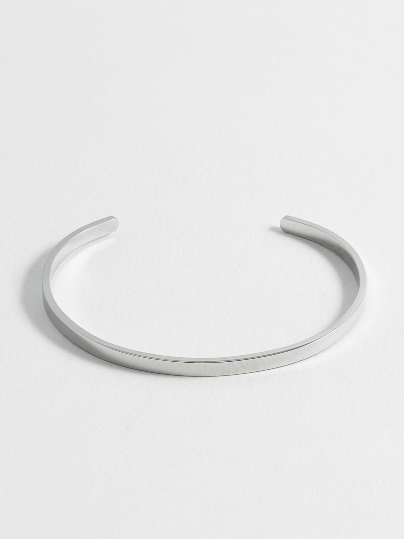Bartlett silver tone fine bangle - British product