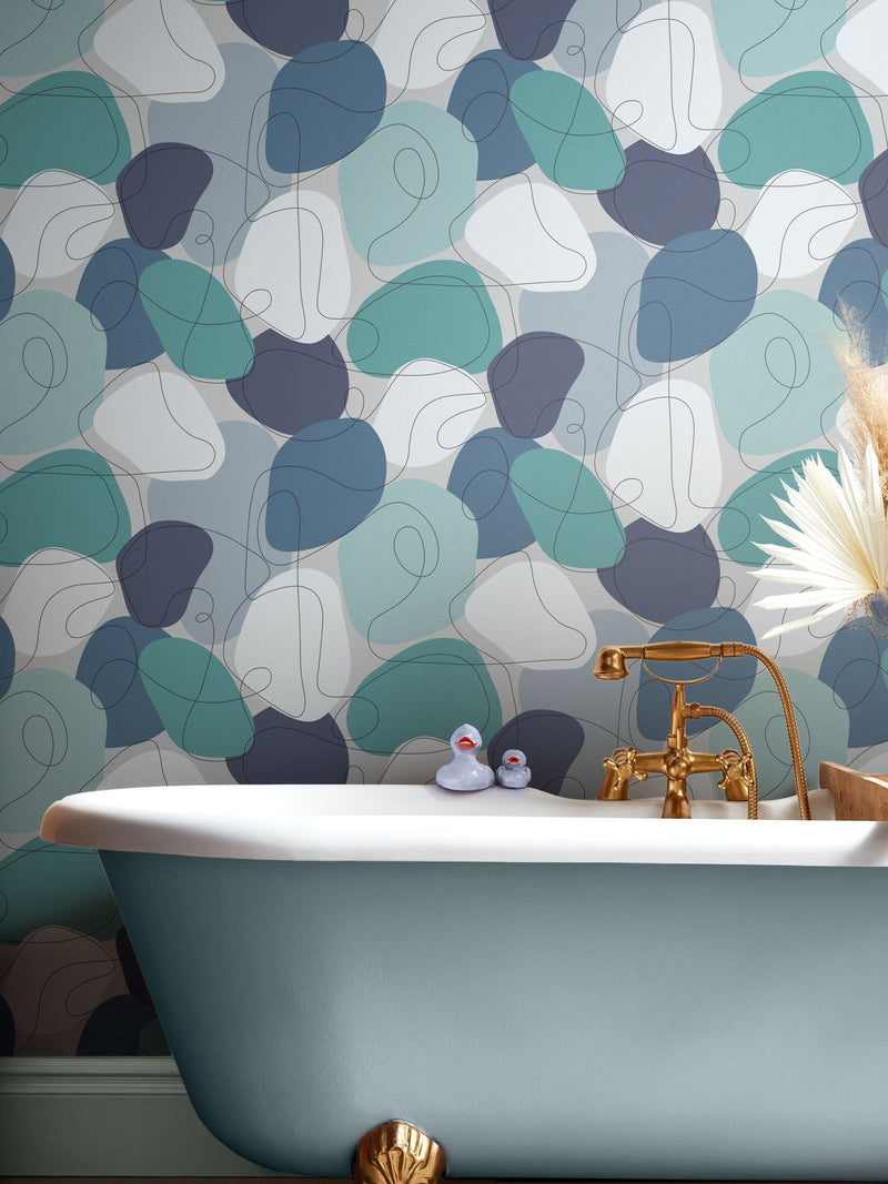 Graham & Brown Blues Envy wallpaper sample A4 - British product
