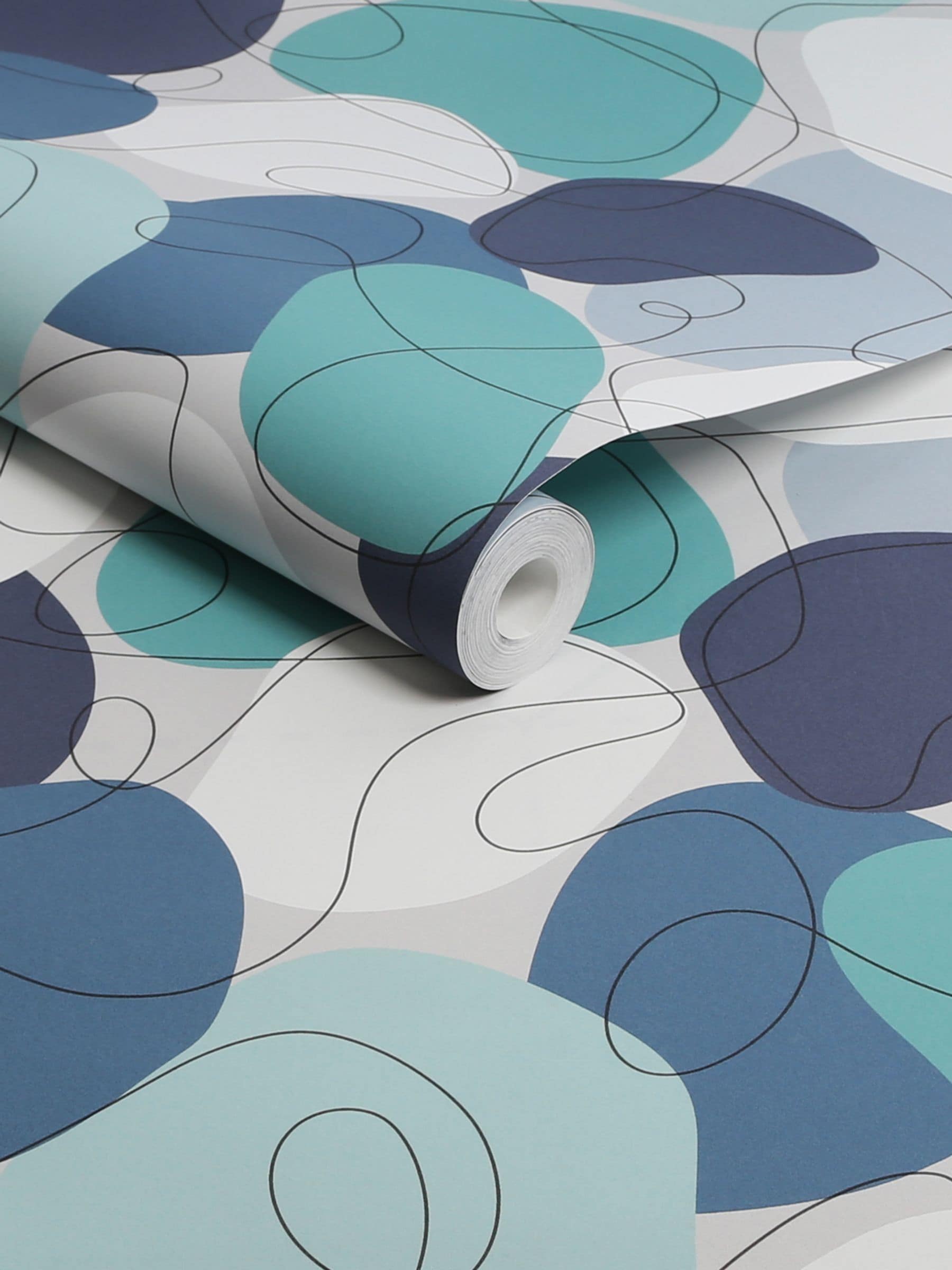Graham & Brown Blues Envy wallpaper sample A4 - British product