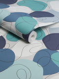 Graham & Brown Blues Envy wallpaper sample A4 - British product
