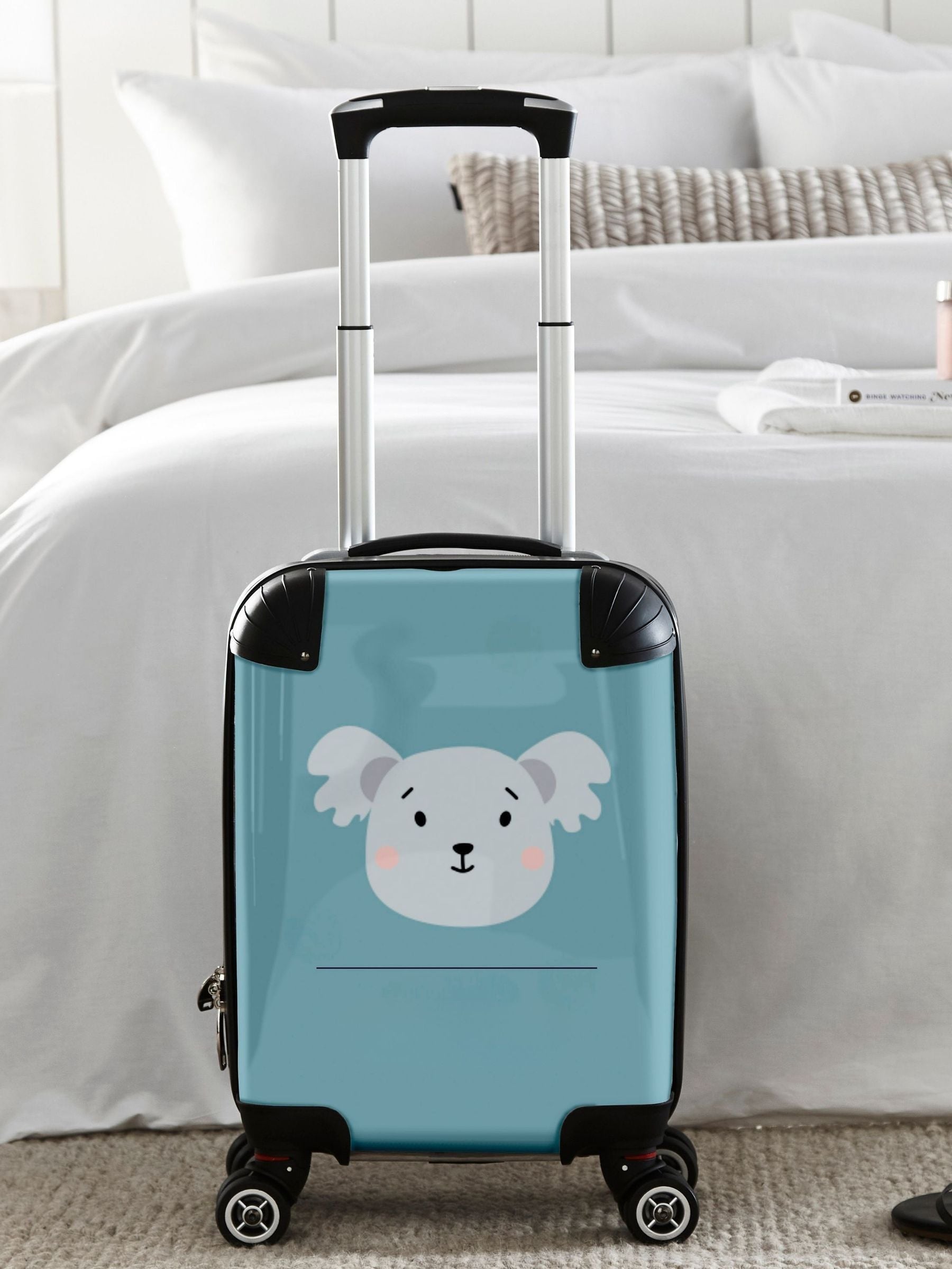 Koko Blossom personalised koala face suitcase (British brand)