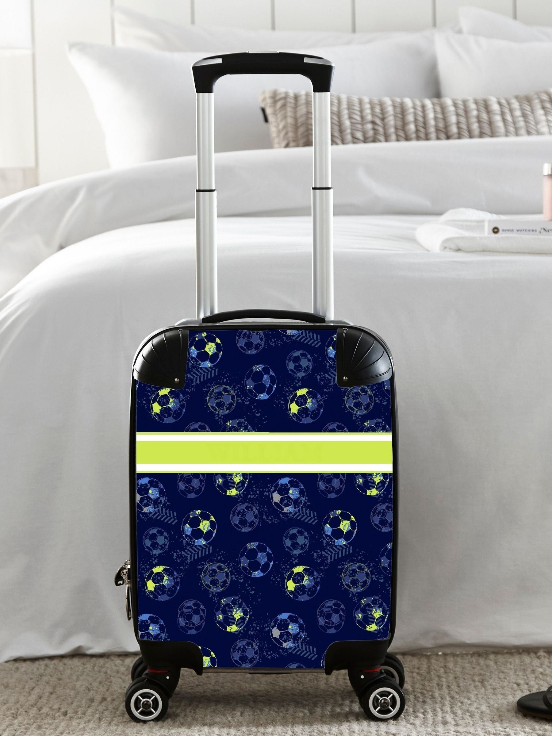 Koko Blossom personalised football suitcase, UK version
