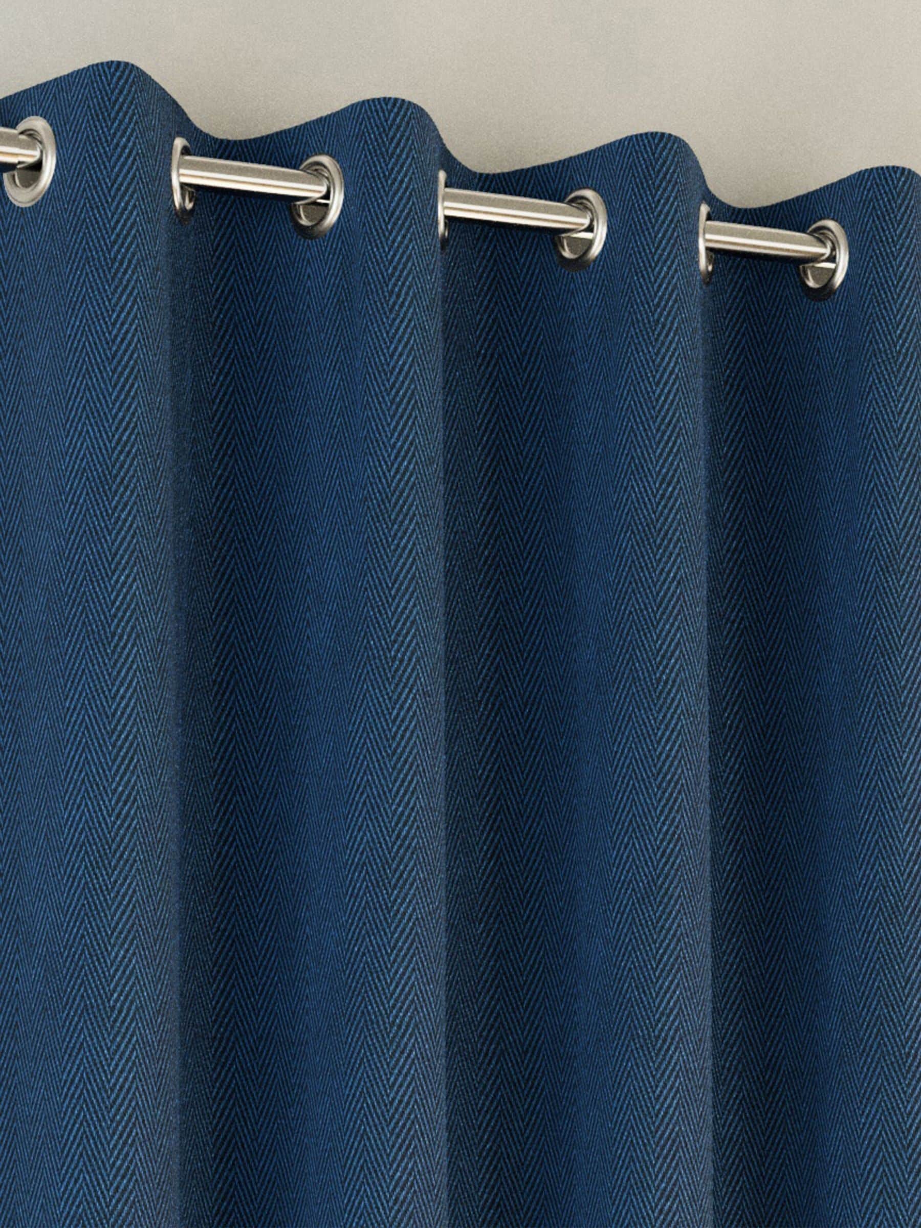 Enhanced Living navy Chester thermal blackout curtains (British brand)