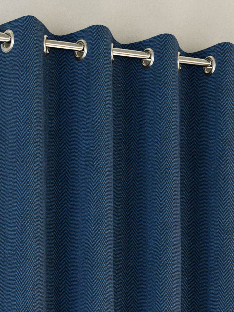 Enhanced Living navy Chester thermal blackout curtains (British brand)